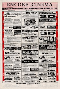 Encore Cinema Poster October 1991