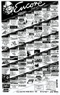 Encore Cinema poster March 1991