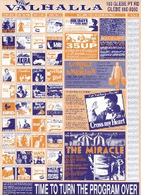 Valhalla Cinema Poster October 1991