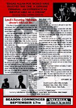 Eraserhead flyer from Valhalla Cinema